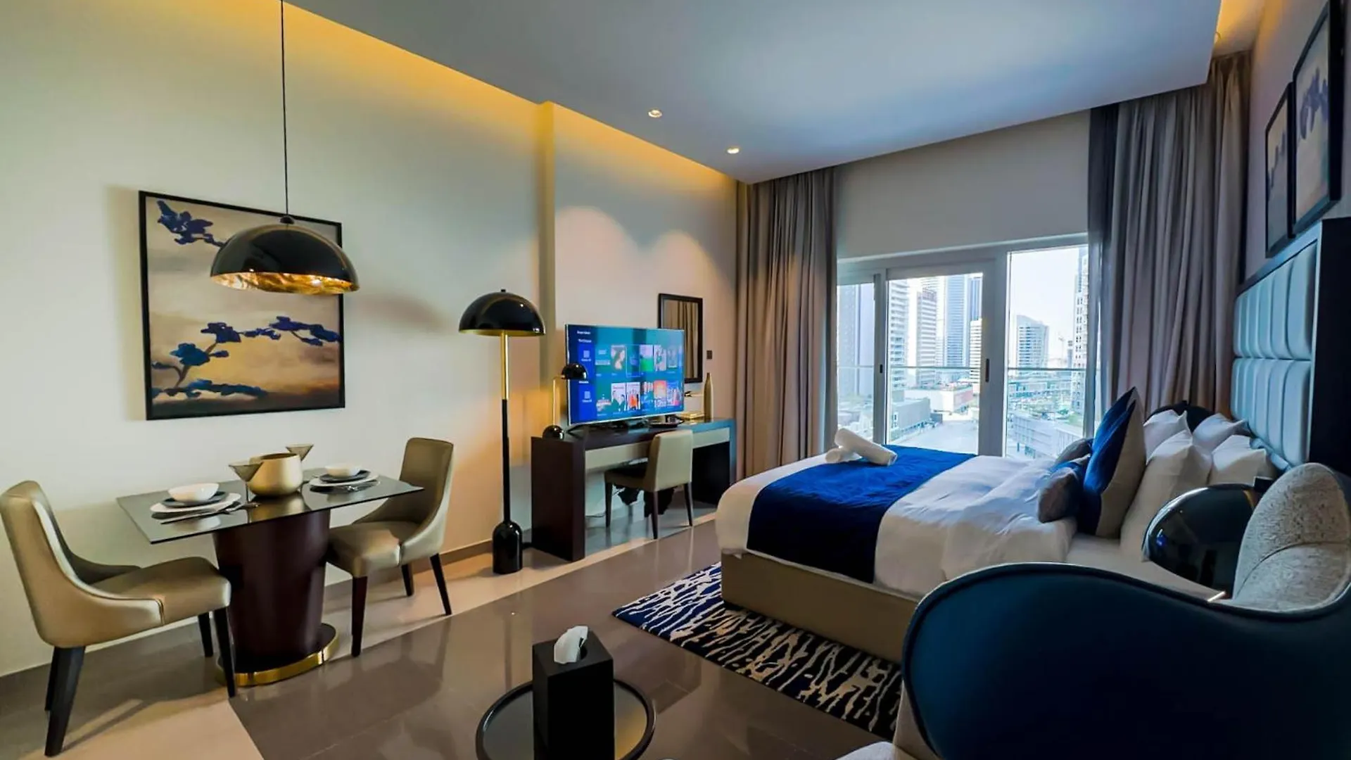Apartment Naseem - Cozy Studio With City & Pool Views In Business Bay Dubai
